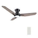 CALEN 44 inch 3 - Blade Flush Mount Smart Ceiling Fan with LED Light & Remote - LEDMyPlace