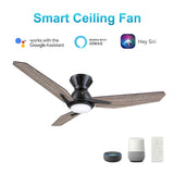 CALEN 48 inch 3 - Blade Flush Mount Smart Ceiling Fan with LED Light & Remote - LEDMyPlace