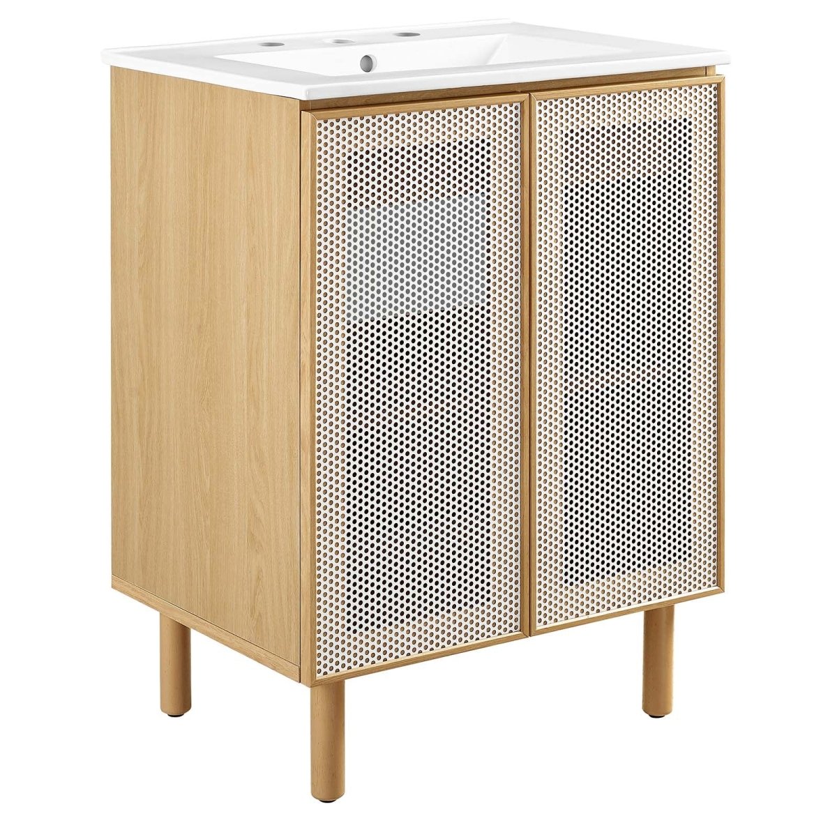 Calla 24" Perforated Metal Bathroom Vanity - BUILDMYPLACE