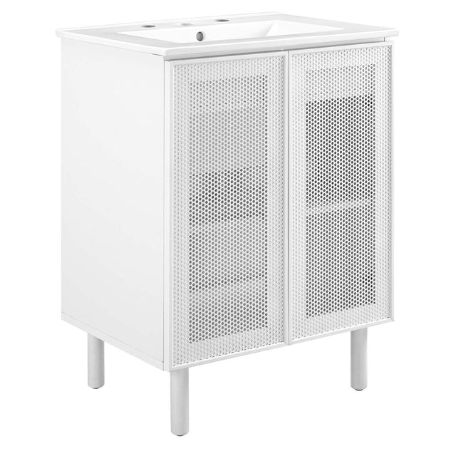 Calla 24" Perforated Metal Bathroom Vanity - BUILDMYPLACE