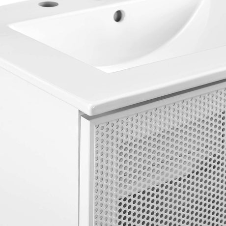 Calla 24" Perforated Metal Bathroom Vanity - BUILDMYPLACE