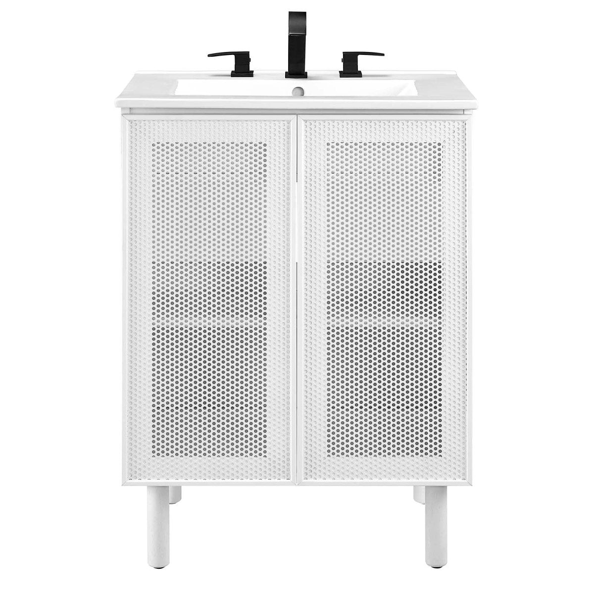 Calla 24" Perforated Metal Bathroom Vanity - BUILDMYPLACE