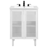 Calla 24" Perforated Metal Bathroom Vanity - BUILDMYPLACE