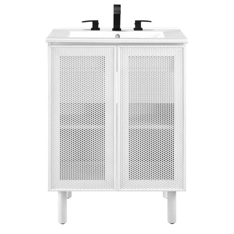 Calla 24" Perforated Metal Bathroom Vanity - BUILDMYPLACE