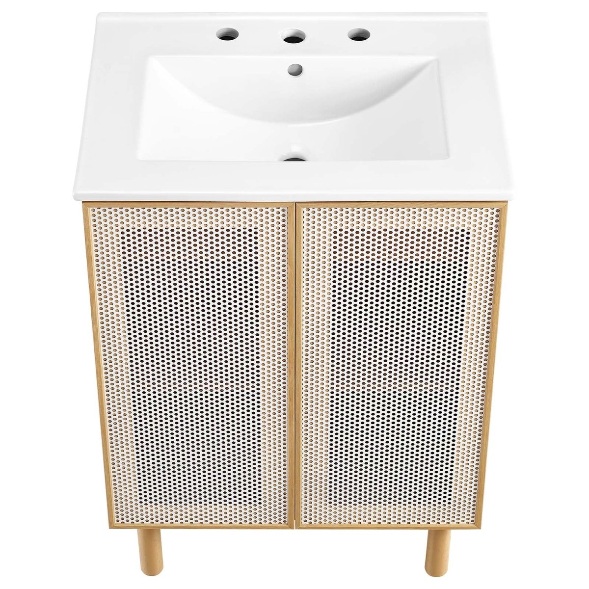 Calla 24" Perforated Metal Bathroom Vanity - BUILDMYPLACE