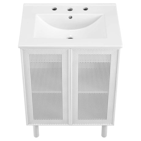 Calla 24" Perforated Metal Bathroom Vanity - BUILDMYPLACE