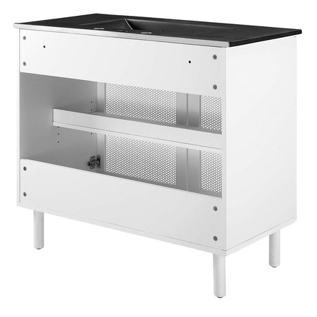 Calla 36" Perforated Metal Bathroom Vanity - BUILDMYPLACE