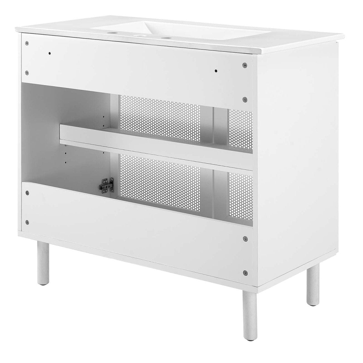 Calla 36" Perforated Metal Bathroom Vanity - BUILDMYPLACE