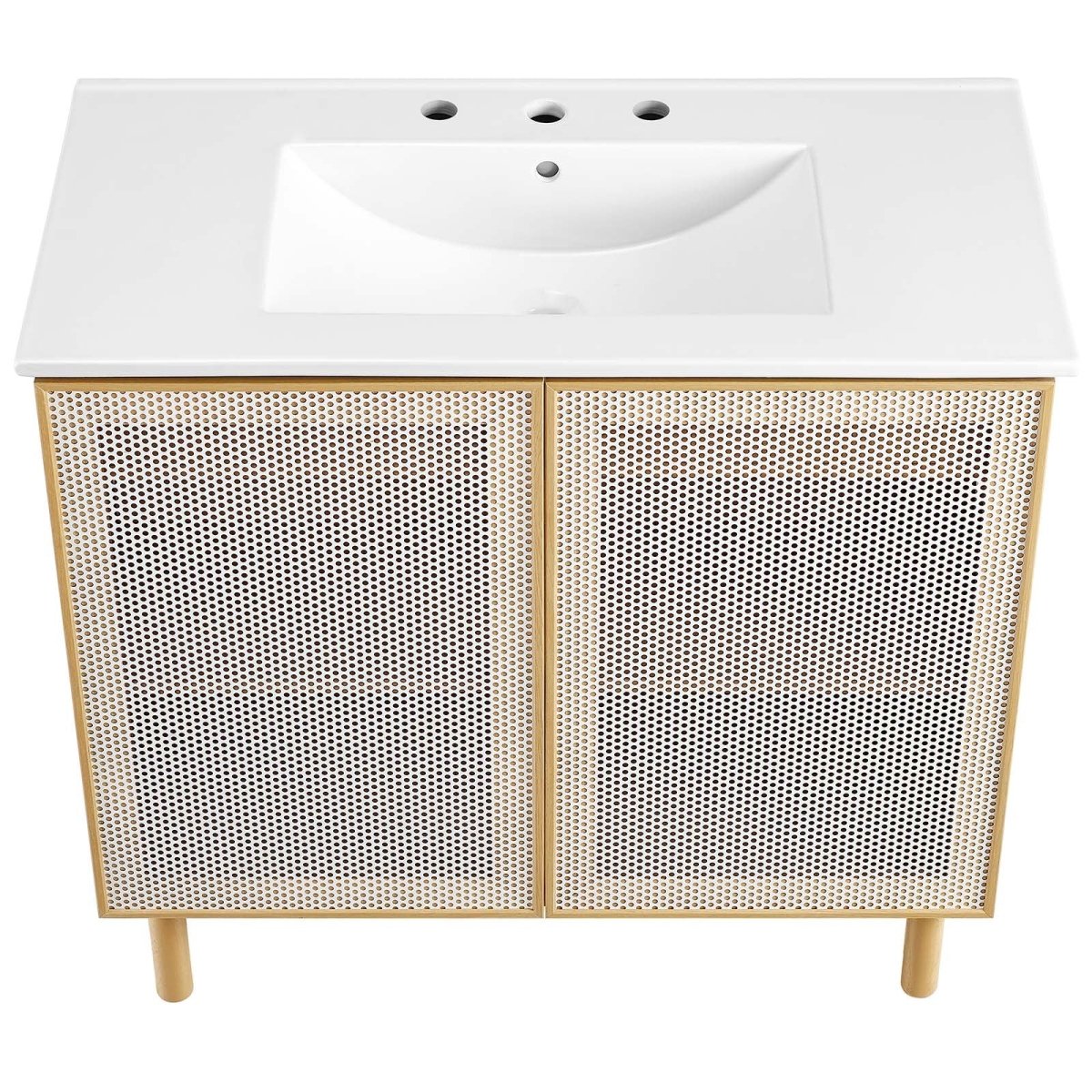 Calla 36" Perforated Metal Bathroom Vanity - BUILDMYPLACE