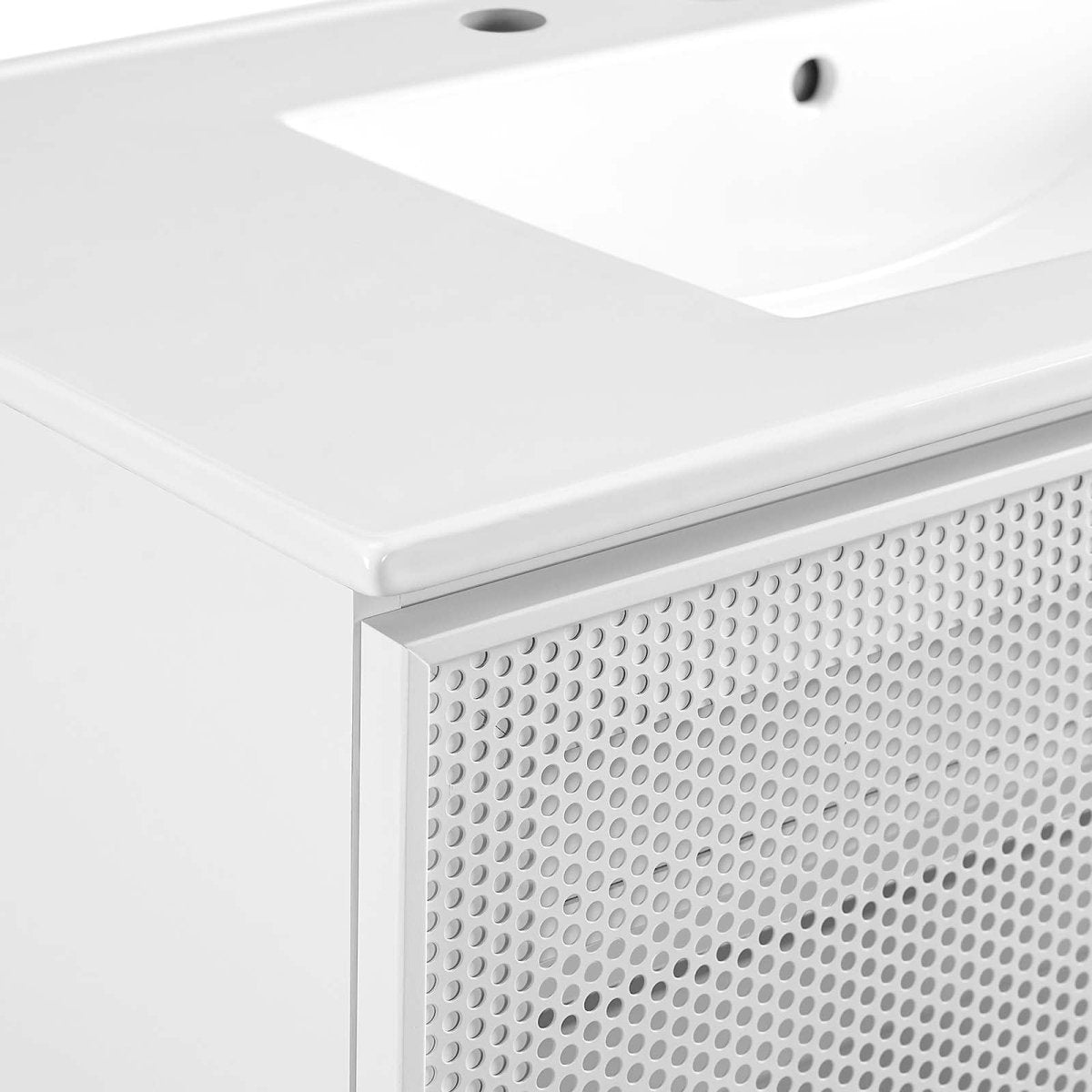 Calla 36" Perforated Metal Bathroom Vanity - BUILDMYPLACE