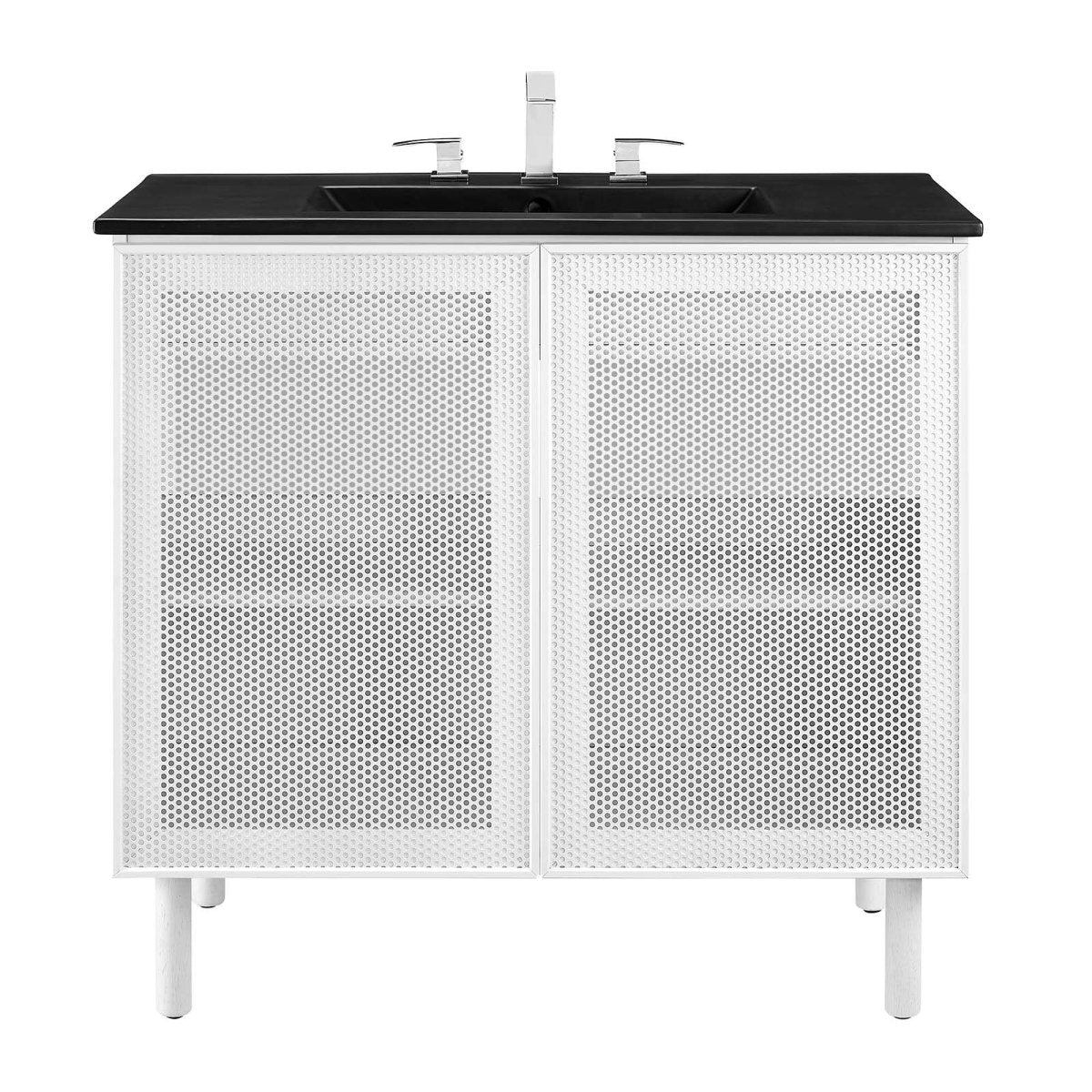 Calla 36" Perforated Metal Bathroom Vanity - BUILDMYPLACE