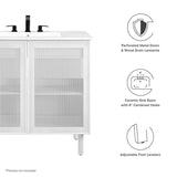 Calla 36" Perforated Metal Bathroom Vanity - BUILDMYPLACE