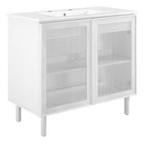 Calla 36" Perforated Metal Bathroom Vanity - BUILDMYPLACE