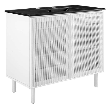 Calla 36" Perforated Metal Bathroom Vanity - BUILDMYPLACE