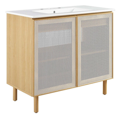 Calla 36" Perforated Metal Bathroom Vanity - BUILDMYPLACE