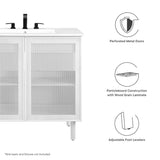 Calla 36" Perforated Metal Bathroom Vanity Cabinet (Sink Basin Not Included) - BUILDMYPLACE