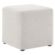 Callum 17" Square Woven Heathered Fabric Upholstered Ottoman - BUILDMYPLACE