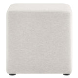 Callum 17" Square Woven Heathered Fabric Upholstered Ottoman - BUILDMYPLACE