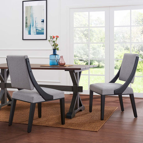 Cambridge Upholstered Fabric Dining Chairs - Set of 2 - BUILDMYPLACE