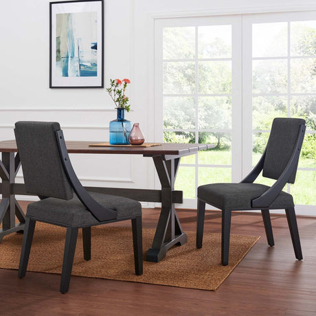 Cambridge Upholstered Fabric Dining Chairs - Set of 2 - BUILDMYPLACE