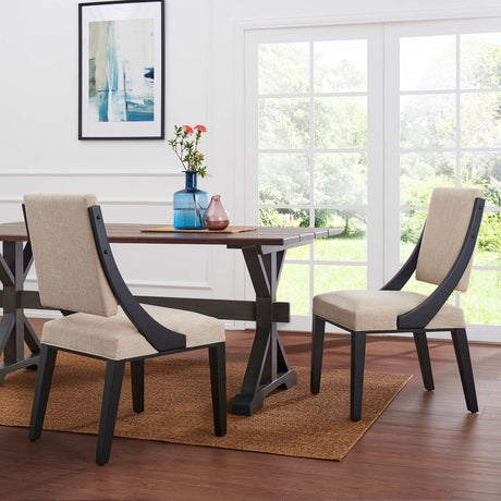 Cambridge Upholstered Fabric Dining Chairs - Set of 2 - BUILDMYPLACE