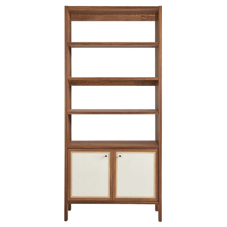 Capri 4 - Shelf Wood Grain Bookcase - BUILDMYPLACE