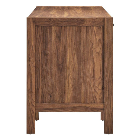 Capri 49" Wood Grain Office Desk - Walnut - BUILDMYPLACE