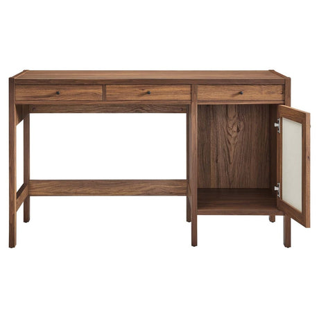 Capri 49" Wood Grain Office Desk - Walnut - BUILDMYPLACE