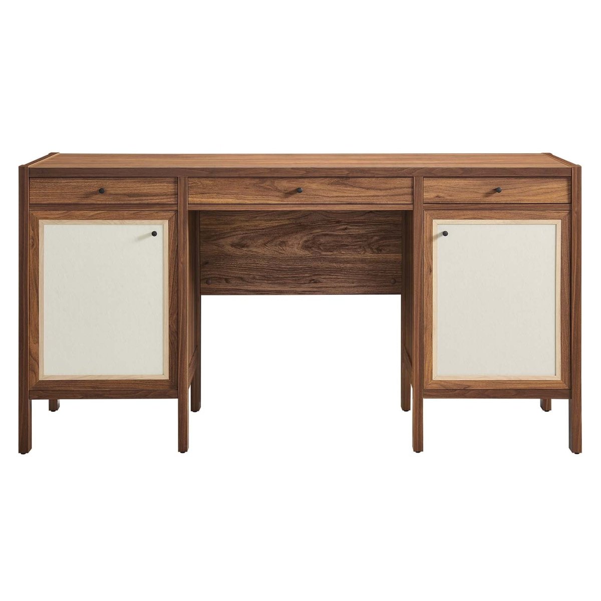 Capri 49" Wood Grain Office Desk - Walnut - BUILDMYPLACE