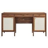 Capri 49" Wood Grain Office Desk - Walnut - BUILDMYPLACE