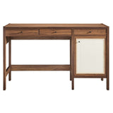 Capri 49" Wood Grain Office Desk - Walnut - BUILDMYPLACE