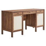 Capri 49" Wood Grain Office Desk - Walnut - BUILDMYPLACE