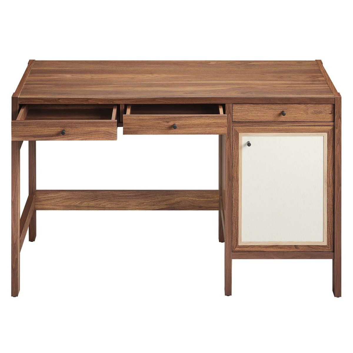 Capri 49" Wood Grain Office Desk - Walnut - BUILDMYPLACE