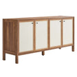 Capri 65" Wood Grain Sideboard Storage Cabinet - BUILDMYPLACE