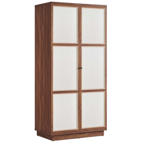 Capri 70" Tall Wood Grain Storage Cabinet - Walnut - BUILDMYPLACE