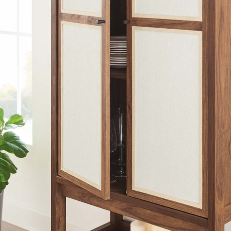 Capri Tall Wood Grain Standing Storage Cabinet - BUILDMYPLACE