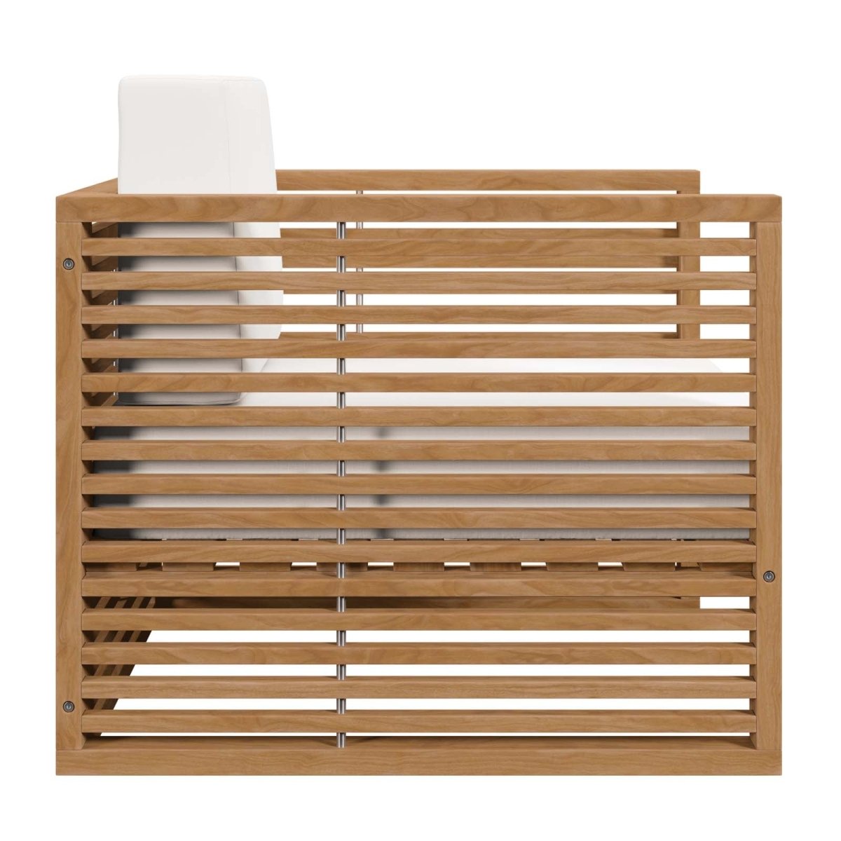 Carlsbad Teak Wood Outdoor Patio Armchair - BUILDMYPLACE