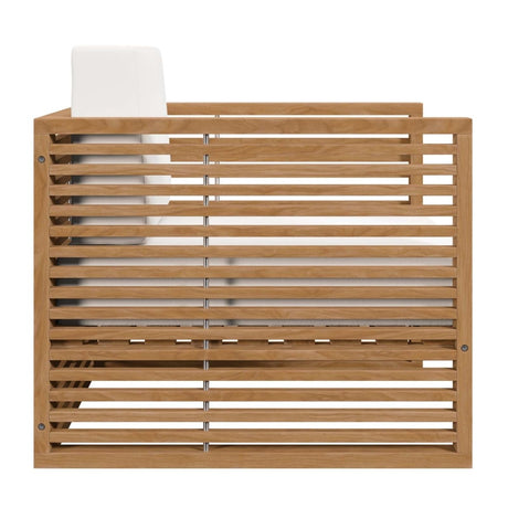 Carlsbad Teak Wood Outdoor Patio Armchair - BUILDMYPLACE