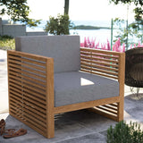 Carlsbad Teak Wood Outdoor Patio Armchair - BUILDMYPLACE