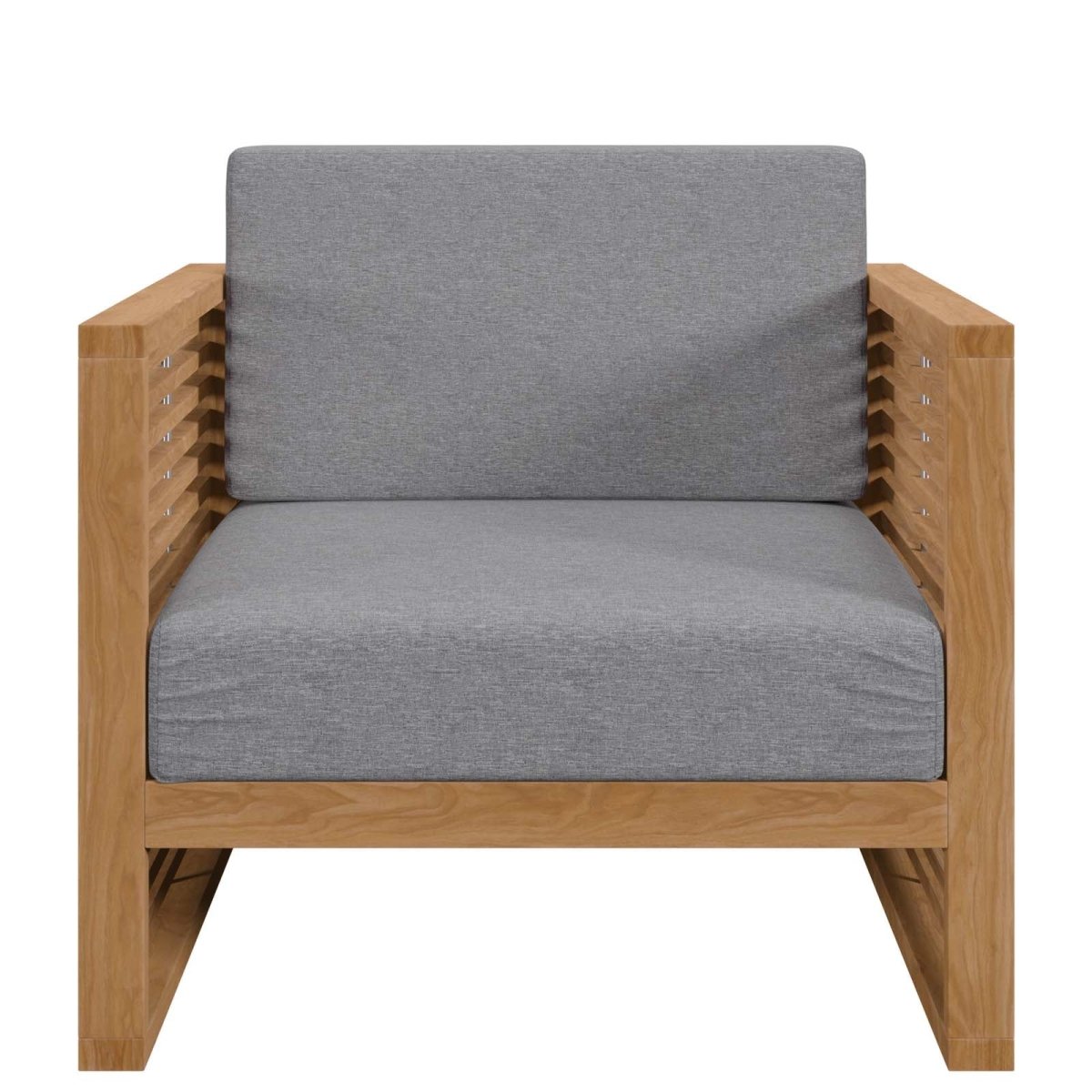 Carlsbad Teak Wood Outdoor Patio Armchair - BUILDMYPLACE