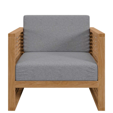Carlsbad Teak Wood Outdoor Patio Armchair - BUILDMYPLACE