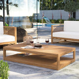 Carlsbad Teak Wood Outdoor Patio Coffee Table - BUILDMYPLACE
