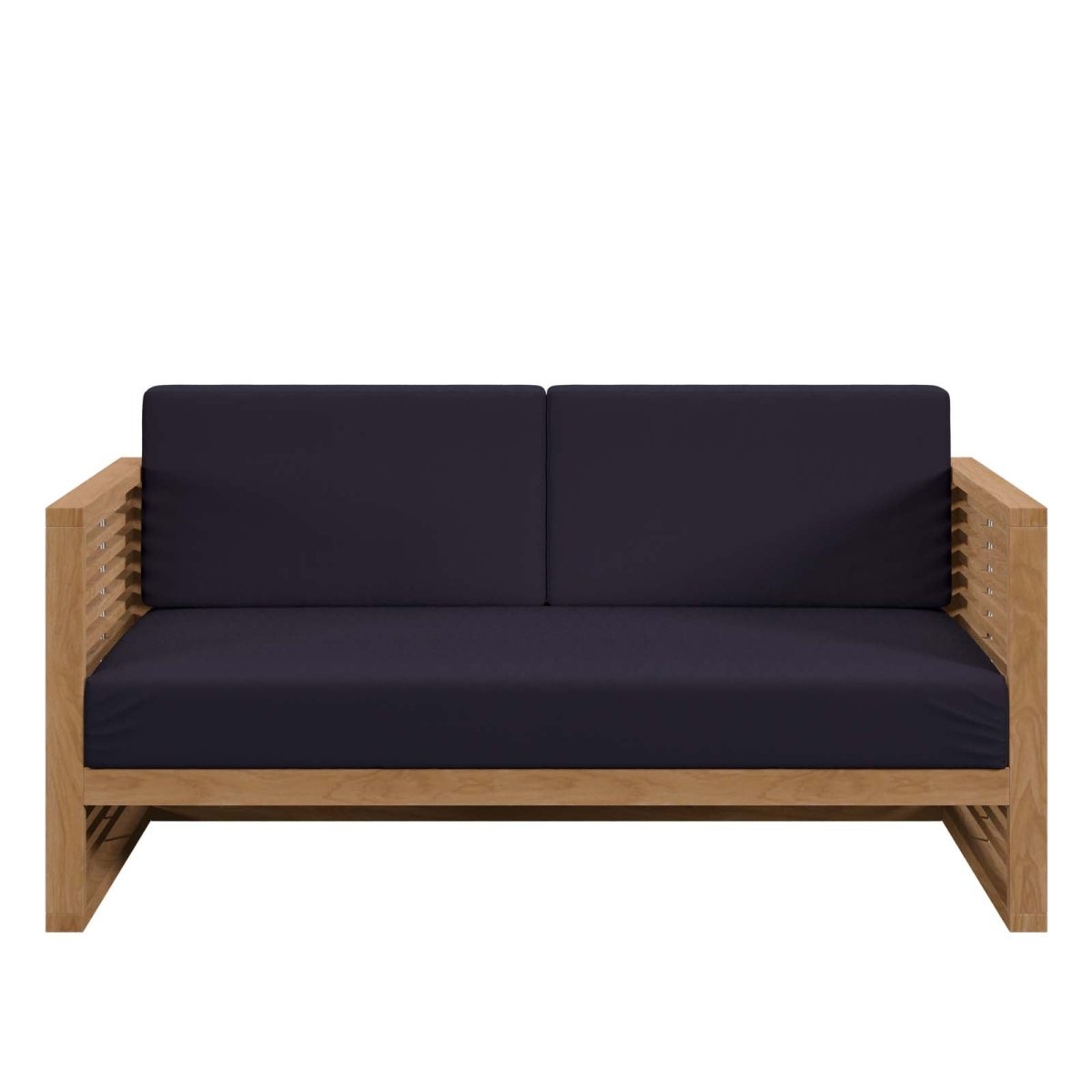 Carlsbad Teak Wood Outdoor Patio Loveseat - BUILDMYPLACE