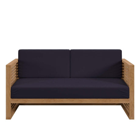Carlsbad Teak Wood Outdoor Patio Loveseat - BUILDMYPLACE