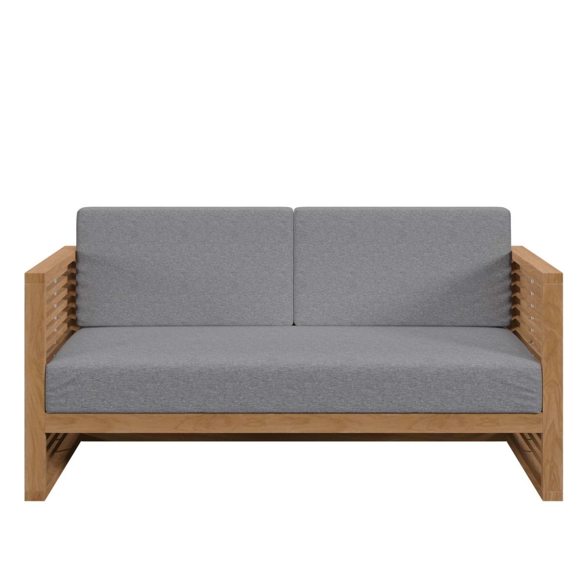 Carlsbad Teak Wood Outdoor Patio Loveseat - BUILDMYPLACE