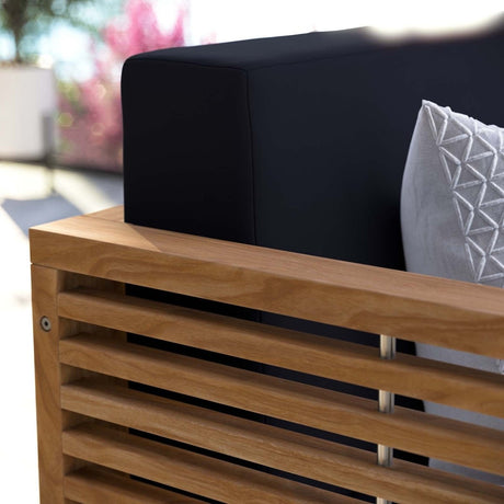 Carlsbad Teak Wood Outdoor Patio Loveseat - BUILDMYPLACE