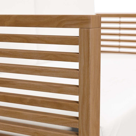 Carlsbad Teak Wood Outdoor Patio Loveseat - BUILDMYPLACE