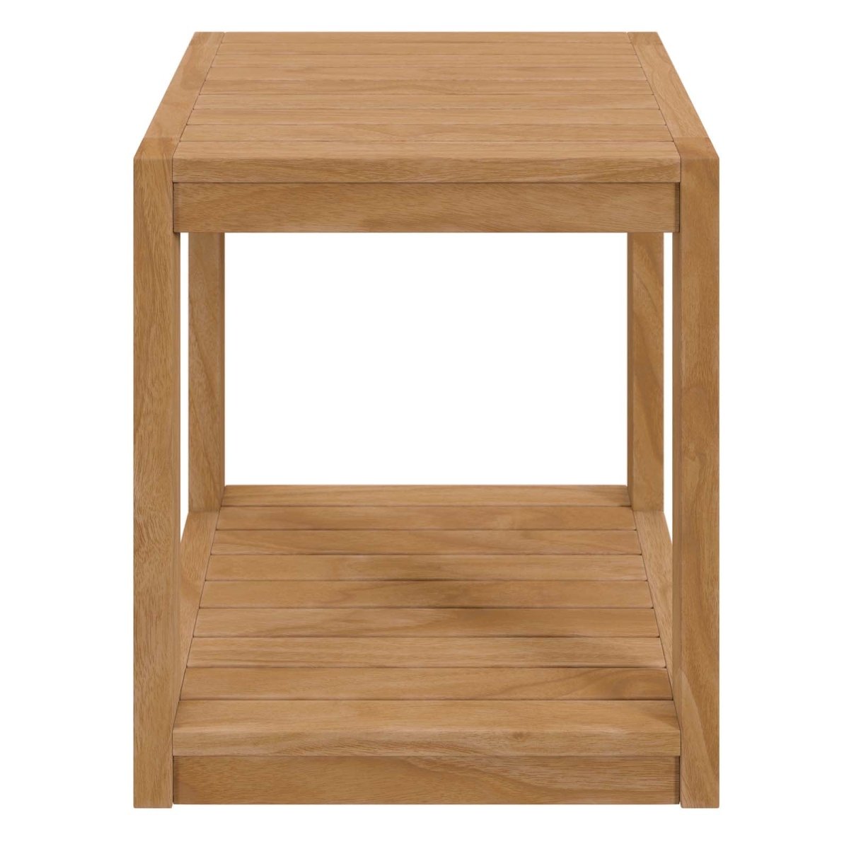 Carlsbad Teak Wood Outdoor Patio Side Table - BUILDMYPLACE