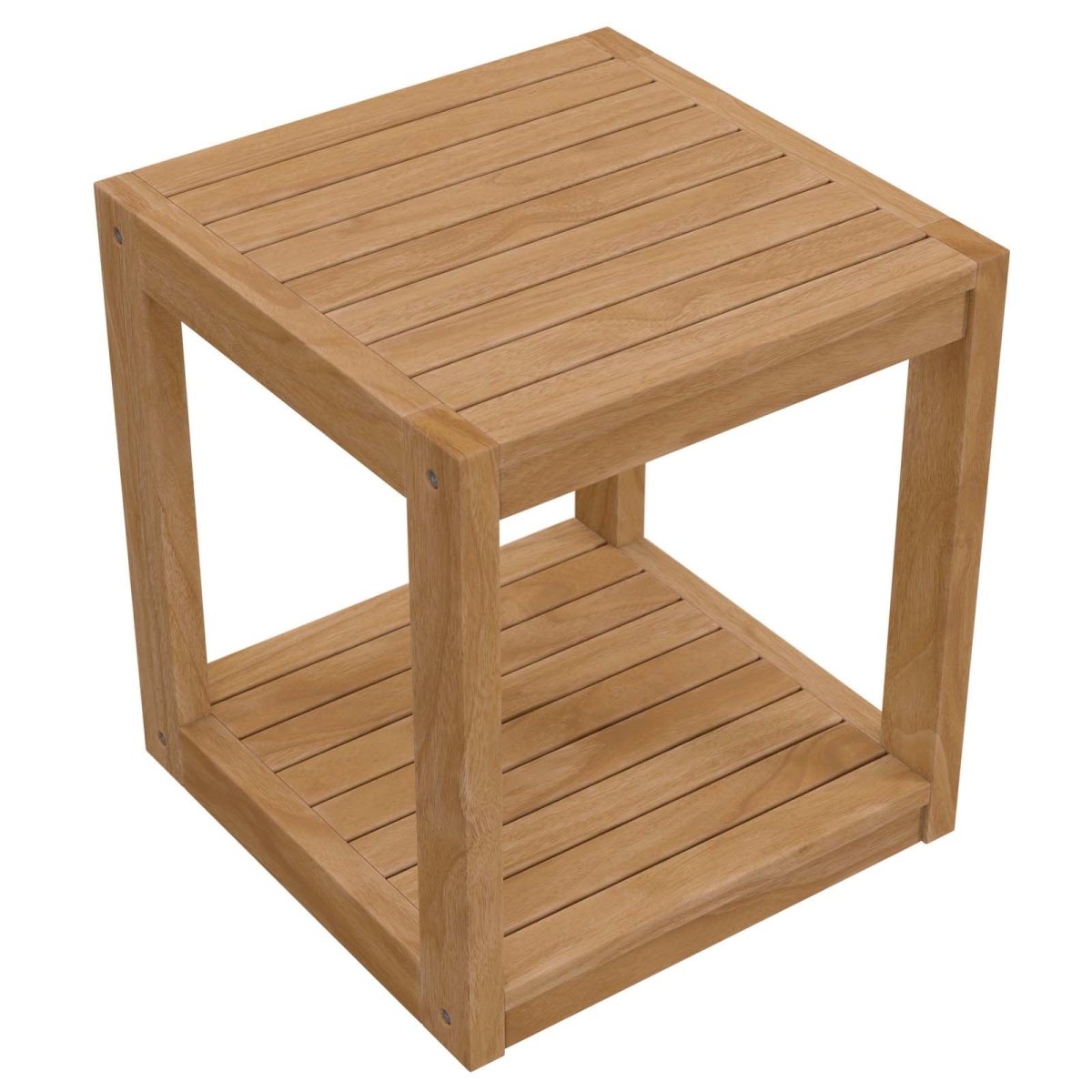 Carlsbad Teak Wood Outdoor Patio Side Table - BUILDMYPLACE