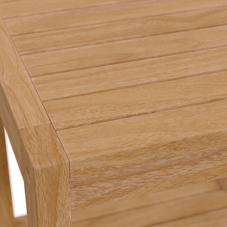 Carlsbad Teak Wood Outdoor Patio Side Table - BUILDMYPLACE